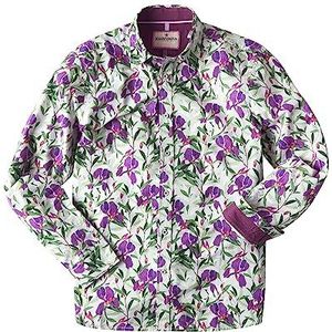 Joe Browns Heren vet bloemenprint lange mouw button down casual shirt, veelkleurig, medium, Meerkleurig, M