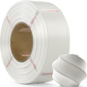 MarsWork PLA-filament 1,75 mm PLA 3D-printerfilament (navulling), 1 kg navulling voor herbruikbare spoelen (2,2 lbs), Premium kwaliteit 3D-printfilament voor Bambu lab 3D-printers, wit