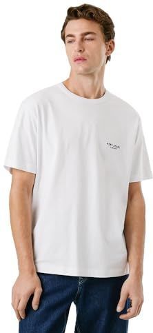 Pepe Jeans Martin TEE T-shirt voor heren, wit (wit), L, Wit (wit), L