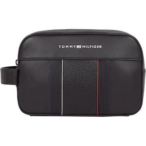 Tommy Hilfiger TH Foundation WASHBAG AM0AM13301, toilettas voor heren, zwart (zwart), OS, Zwart, OS