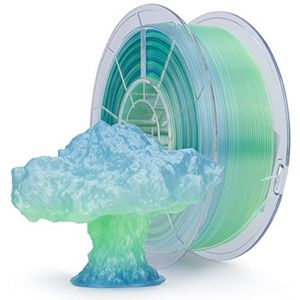 ZIRO 3D Printer Filament, Doorschijnend PLA Filament 1.75mm, Veelkleurig Regenboog PLA Filament, 1KG/2.2lb, Seizoen Serie - Zomer