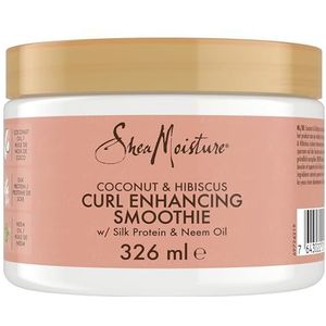 SheaMoisture Curl Enhancing Smoothie voor dik, krullend haar Coconut & Hibiscus leave-in stylingcrème zonder siliconen en sulfaten 326 ml
