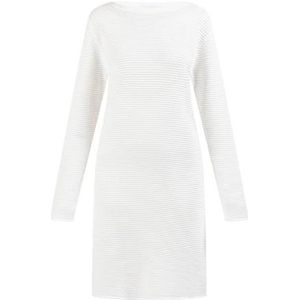 usha WHITE LABEL Lynnea Gebreide damesjurk, casual jurk, wolwit, M/L