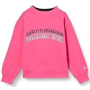 Champion Legacy Color Punch G-Ultralight Powerblend Fleece Boxy Crewneck Sweatshirt voor meisjes en meisjes, Fuchsia, 9-10 jaar