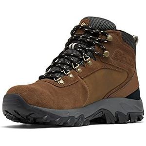 Columbia Newton Ridge Plus 2 suède waterdichte halfhoge trekking- en wandelschoenen voor heren, Donkerbruin X Donkergrijs, 45 EU