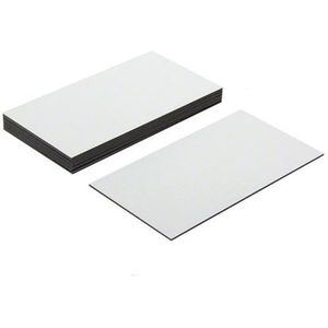 First4magnets Flexibele magnetische etiketten met glanzend wit droog wisoppervlak (89 x 51 x 0,76 mm) (verpakking van 10), metaal, zilver, 25 x 10 x 3 cm, eenheden