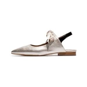Fly London Dames SAUB268FLY Ballet, Zilver/Zwart, 8 UK, Zilver Zwart, 41 EU