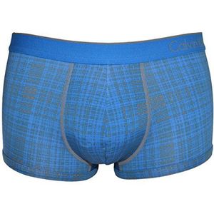 Calvin Klein Underwear CK ONE MICRO boxershorts voor heren - LOW RISE TRUNK, blauw (Francis Plaid - Tending Blue 7la), M
