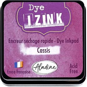 Aladine - Izink Dye Cassis – sneldrogende patch voor tampons en sjablonen – scrapbooking en creatievelingen – Franse inkt – maat M – 5 x 5 cm – Kleur: Cassis