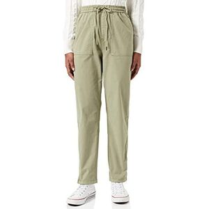 ESPRIT Stretchbroek met elastische tailleband, organisch katoen, licht kaki, 36