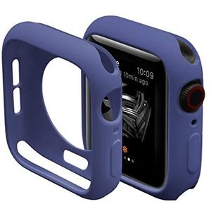 40 mm zachte flexibele TPU-horlogekast, compatibel met Apple Watch Series 4/5/6/SE, volledige bescherming, krasbestendig, ultradunne TPU-beschermhoes voor iWatch, donkerblauw