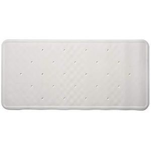 Croydex Hygiëne-n-Clean Badkuipmat, middelgroot, rubber, antibacterieel, 34 x 74 cm, wit