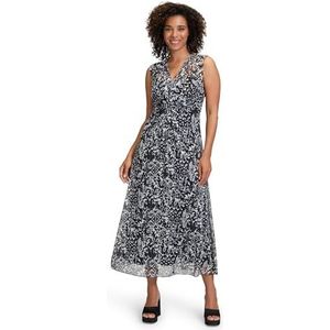 Cartoon - Jurk - Lichtgrijs/Zwart - Aansluitende Pasvorm - Mouwloos - Lang/Maxi