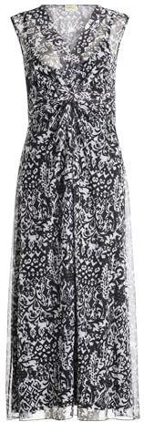 Cartoon - Jurk - Lichtgrijs/Zwart - Aansluitende Pasvorm - Mouwloos - Lang/Maxi