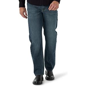 Wrangler Free-to-Stretch jeans voor heren, losse pasvorm, Donkerblauw, 36W x 29L