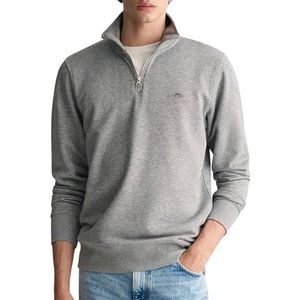 Trui GANT Men Shield Half Zip Sweat Grey Melange