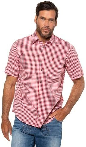 JP 1880 - Traditioneel Overhemd - Geruit - Kent Kraag - L-8XL tot 7XL