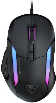Turtle Beach Kone II – Draadloze Ergonomische RGB-Gamingmuis, Optische Sensor van 26K DPI, 23 Aanpasbare Invoerfuncties, 4D-Scrolwiel, Glijvakken van puur PTFE - Ash Black