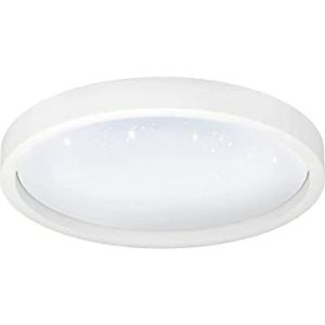 EGLO connect.z Smart Home LED plafondlamp Montemorelos-Z met kristal effect, ZigBee, app en spraakbesturing Alexa, lichtkleur instelbaar (warm – koel wit), RGB, dimbaar, wit, Ø 42 cm