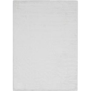 -LUXOR- living Kunstbont Coste Pluizig tapijt voor de slaapkamer, ideaal voor gebruik als bedmat voor de slaapkamer, gezellig imitatiebont, 120 x 170 cm, wit