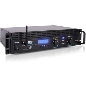 Pyle Bluetooth Versterker - 2 Kanalen - Audio Stereo Versterker Systeem - 2000W - Draadloos - TRS, XLR Ingang - LCD-scherm - Bridge-modus - Koelventilator - Luidsprekersysteem