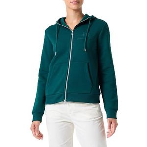 GANT REG Tonal Shield Zip Hoodie, deep forest, S