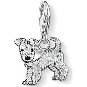 Thomas Sabo Bedelhanger voor dames, hond charm club, 925 sterling zilver, 0841-007-12, emaille, Geen edelsteen