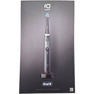 Oral-B Oplaadbare elektrische tandenborstel iO 9 zwart, 1 elektrische tandenborstel, 3 reserveborstels, reisetui met oplader + tandpasta Oral-B Pro Expert, effectieve tandreiniging
