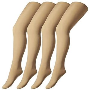 camano - Panty's - Beige - 4 Pack - Effen