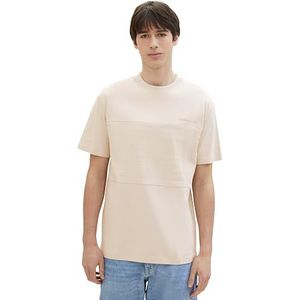 TOM TAILOR Denim T-shirt voor heren, 27609 - Koud Beige, XXL