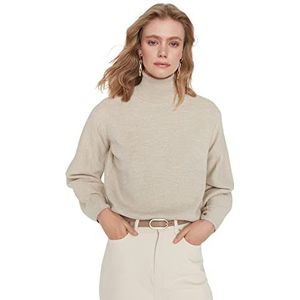 Trendyol Acryl Trui - Grijs - Slim L Grijs, Grijs, L