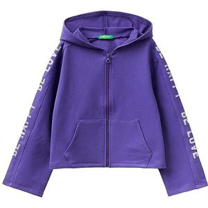 United Colors of Benetton Sweatshirt met capuchon voor meisjes en meisjes, Viola 30f, 130 cm