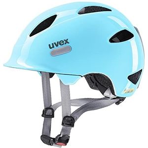 uvex oyo - lichte fietshelm voor kinderen - individueel passysteem - uitbreidbaar met led-licht - cloud blue - grey - 45-50 cm