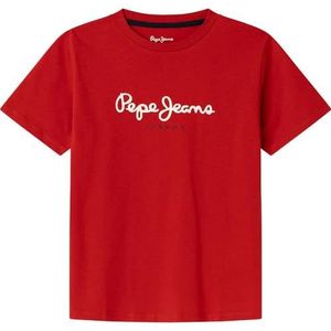 Pepe Jeans New Art T-shirt voor jongens, Rood (koninklijk rood), 4 jaar