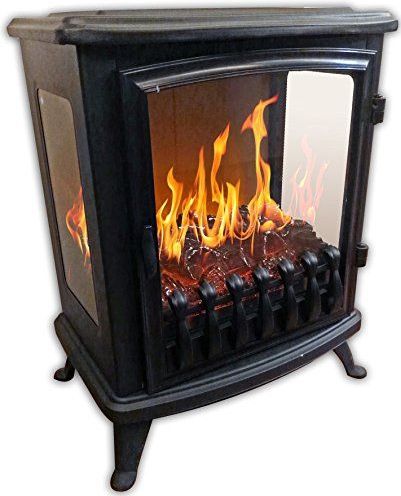 CHEMIN'ARTE - Elektrische Open Haard - Zwart - Met Verwarming - 3D LED-Vlameffect