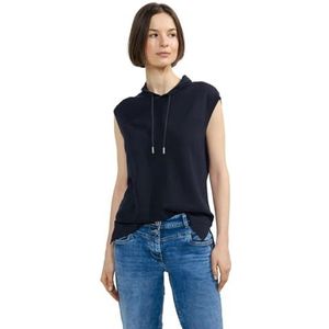 Cecil Dames Mesh Mix Vest Pullover, blauw, M