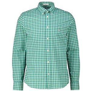 REG Classic POPLIN CHECK SHIRT, Butternut Green, S