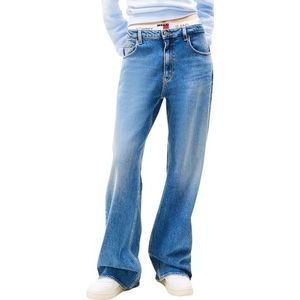Denim - Jeans - Medium Blauw - Katoen - Riemlussen, Steekzakken