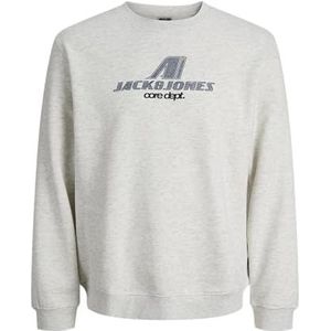 Jack & Jones - JCOTIER PRINT SWEAT - Sweatshirt - White melange