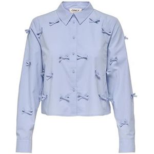 Onlbowy Life Ls Bow Detail Sh Shirt WVN, Serenity, M