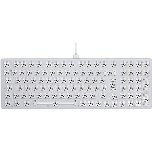 Glorious Gaming GMMK 2 Full Size (96%) Barebones (alleen frame) - Mechanisch gamingtoetsenbordframe, Full Size (96%), aluminium, aanpasbaar, RGB per toets, internationale/ISO-indeling - wit