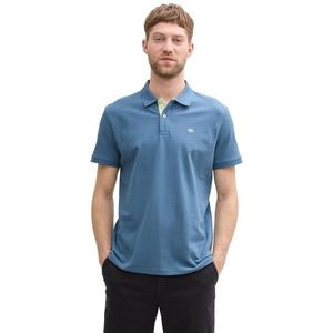 TOM TAILOR 1031006 Basic Piqué poloshirt voor heren, 36985 - Mystical Blue, S