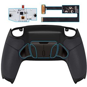 eXtremeRate Programmeerbare Remap Kit voor ps5 Controller BDM 010/020,Rubberen Greep Hoes&Opnieuw Ontworpen Back Shell&4 Metaal Terug Knoppen,RISE4 Remap Kit (RMB) Versie voor ps5-Zwart