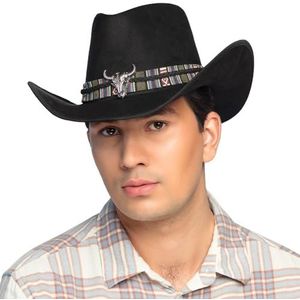 Boland - Cowboyhoed Django voor volwassenen, westernhoed voor carnaval en themafeesten