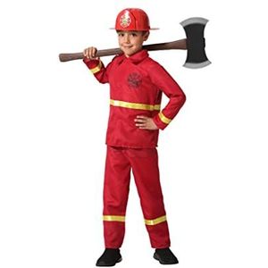 Atomsa-67233 Brandweerm-kostuum rood 7-9 jaar (67233)