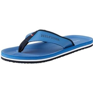 Tommy Hilfiger Heren Comfort Hilfiger Beach Sandaal Flip Flop, antiek blauw, 8 UK, Antieke Blauw, 42 EU