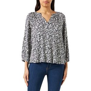 Part Two Milea Relaxed Fit 3/4 Mouw T-Shirt Dames, Dark Navy Leo Print, L