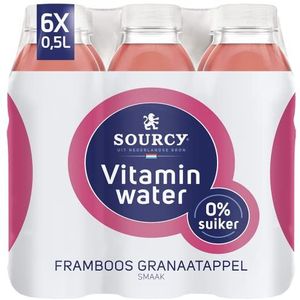Sourcy Vitaminwater Framboos Granaatappel 6 x 50 cl PET