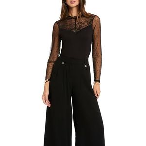 MORGAN - Nauwsluitend T-shirt - Zwart - Viscose