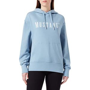 MUSTANG Style wit H-logo sweatshirt met capuchon dames, Gekleurde Denim 5124, 4XL